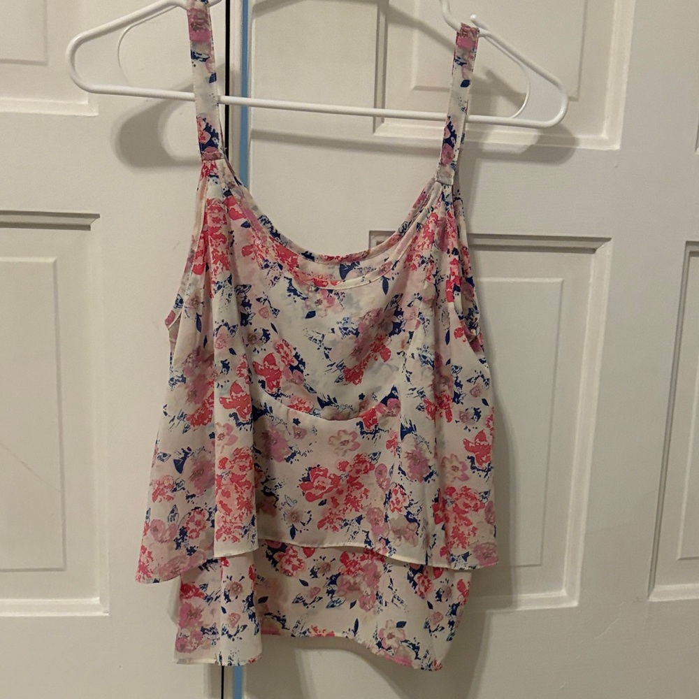 Millau Pink and Blue Floral Camisole